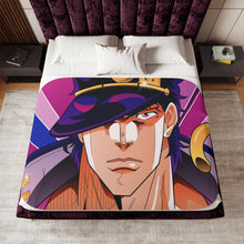 Load image into Gallery viewer, Jotaro Kujo Sherpa Blanket