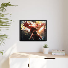 Load image into Gallery viewer, Colossal titan vs Eren Titan Canvas Framed Art Print