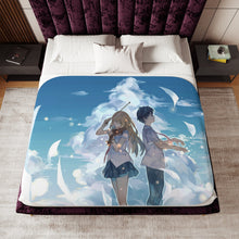 Load image into Gallery viewer, Kousei Arima and Kaori Miyazono Sherpa Blanket
