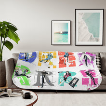 Load image into Gallery viewer, Durarara!! Izaya Orihara, Shizuo Heiwajima, Celty Sturluson, Masaomi Kida, Anri Sonohara Sherpa Blanket