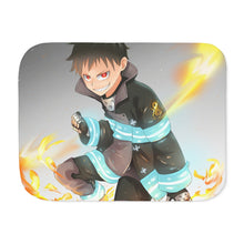Load image into Gallery viewer, Fire Force Shinra Kusakabe Sherpa Blanket