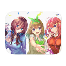 Load image into Gallery viewer, The Quintessential Quintuplets Miku Nakano, Itsuki Nakano, Nino Nakano, Yotsuba Nakano, Ichika Nakano Sherpa Blanket