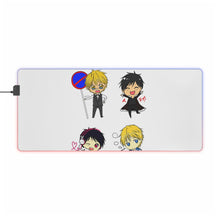 Load image into Gallery viewer, Durarara!! Izaya Orihara, Shizuo Heiwajima RGB LED Mouse Pad (Desk Mat)