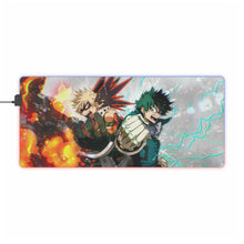 Load image into Gallery viewer, My Hero Academia Izuku Midoriya, Katsuki Bakugou RGB LED Mouse Pad (Desk Mat)