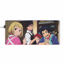 Load image into Gallery viewer, Blue Exorcist RGB LED Mouse Pad (Desk Mat)