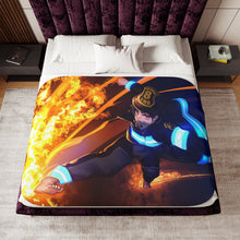 Load image into Gallery viewer, Anime Fire Force Sherpa Blanket