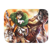 Load image into Gallery viewer, Levi and Eren (Titan) Sherpa Blanket