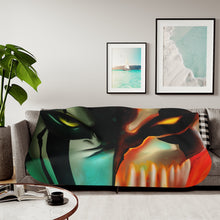 Load image into Gallery viewer, Green with envy, red with rage Sherpa Blanket