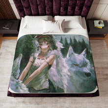 Load image into Gallery viewer, Anime Princess Mononoke Sherpa Blanket