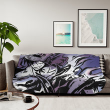 Load image into Gallery viewer, Luffy blue fire Sherpa Blanket