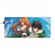 Load image into Gallery viewer, Naofumi and Raphtalia RGB LED Mouse Pad (Desk Mat)