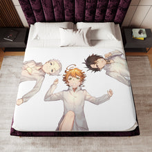 Load image into Gallery viewer, The Promised Neverland Ray, Norman, Emma Sherpa Blanket