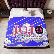 Load image into Gallery viewer, JoJo's Bizarre Adventure: Golden Wind LOGO Sherpa Blanket