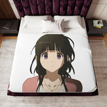 Load image into Gallery viewer, Eru Chitanda Face Sherpa Blanket