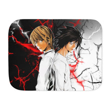 Load image into Gallery viewer, Light Yagami and L (Death Note) Sherpa Blanket