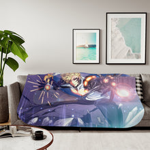 Load image into Gallery viewer, Saitama and Genos Sherpa Blanket