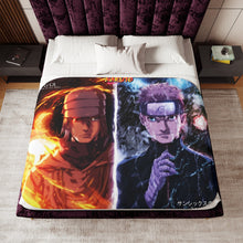 Load image into Gallery viewer, Sasuke (Moon Of Six Paths) and Naruto (Sun Of Six Paths) Sherpa Blanket
