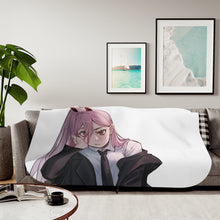 Load image into Gallery viewer, Anime Chainsaw Man Sherpa Blanket