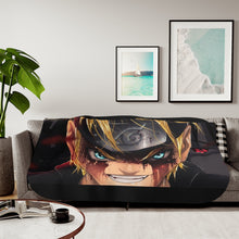 Load image into Gallery viewer, Naruto,Sasuke and Minato Sherpa Blanket