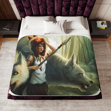 Load image into Gallery viewer, Princess Mononoke Sherpa Blanket