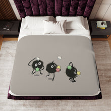 Load image into Gallery viewer, A few マクロクロスケ sketched on a cool Tokyo night Sherpa Blanket