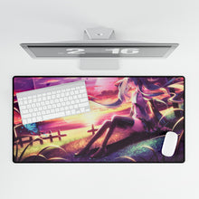 Load image into Gallery viewer, Hatsune Miku sitting under the setting sun Mouse Pad (Desk Mat)