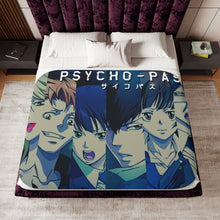 Load image into Gallery viewer, Psycho- Pass Main Members Faces Sherpa Blanket