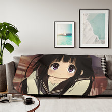 Load image into Gallery viewer, Eru Chitanda Face Sherpa Blanket
