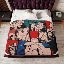 Load image into Gallery viewer, FullMetal Alchemist - Scar , Edward , Alphonse , Winry , Olivier , May & Shao Sherpa Blanket