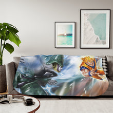 Load image into Gallery viewer, Goku Vs Cell Sherpa Blanket