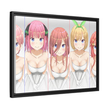Load image into Gallery viewer, The Quintessential Quintuplets Miku Nakano, Itsuki Nakano, Nino Nakano, Yotsuba Nakano, Ichika Nakano Canvas Framed Art Print