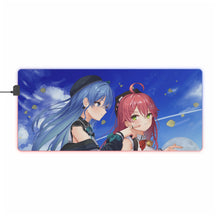 Load image into Gallery viewer, Hoshimachi Suisei & Sakura Miko RGB LED Mouse Pad (Desk Mat)