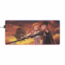 Load image into Gallery viewer, Sword Art Online Kazuto Kirigaya, Asuna Yuuki RGB LED Mouse Pad (Desk Mat)