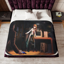 Load image into Gallery viewer, Okabe and Kurisu Time Jump Sherpa Blanket