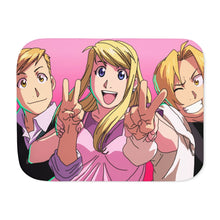 Load image into Gallery viewer, Alphonse, Winry and Edward Sherpa Blanket