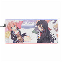 Load image into Gallery viewer, Yukino Yukinoshita, Yui Yuigahama RGB LED Mouse Pad (Desk Mat)