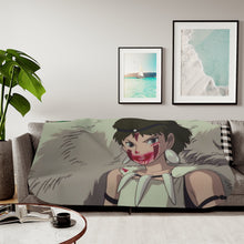 Load image into Gallery viewer, Anime Princess Mononoker Sherpa Blanket