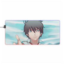 Load image into Gallery viewer, Blue Exorcist RGB LED Mouse Pad (Desk Mat)