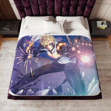 Load image into Gallery viewer, Saitama and Genos Sherpa Blanket