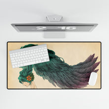Load image into Gallery viewer, Artistic Girl with Green Hair Mouse Pad (Desk Mat)