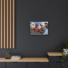 Load image into Gallery viewer, Colossal Titan eating pizza Canvas Framed Art Print