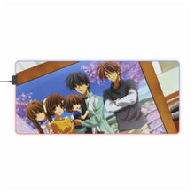 Load image into Gallery viewer, Clannad Tomoya Okazaki, Nagisa Furukawa, Akio Furukawa, Sanae Furukawa RGB LED Mouse Pad (Desk Mat)