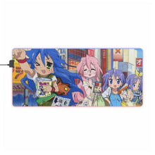 Load image into Gallery viewer, Lucky Star Konata Izumi, Kagami Hiiragi, Tsukasa Hiiragi, Miyuki Takara RGB LED Mouse Pad (Desk Mat)