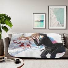 Load image into Gallery viewer, Kirito and Asuna Sherpa Blanket