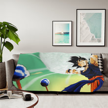 Load image into Gallery viewer, Goku's Spirit Bomb Sherpa Blanket