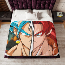 Load image into Gallery viewer, Vegeto + Gogeta Sherpa Blanket
