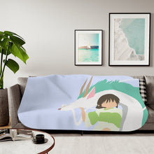 Load image into Gallery viewer, Anime Spirited Away Sherpa Blanket
