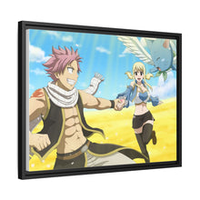 Load image into Gallery viewer, Fairy Tail Natsu Dragneel, Lucy Heartfilia, Happy Canvas Framed Art Print