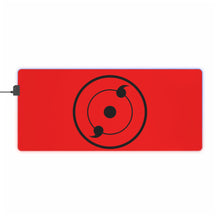 Load image into Gallery viewer, Double Tomoe Sharingan RGB LED Mouse Pad (Desk Mat)