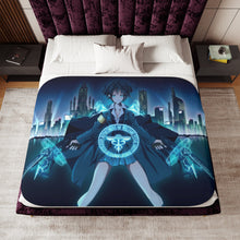 Load image into Gallery viewer, Akane Tsunemori with The dominators Sherpa Blanket